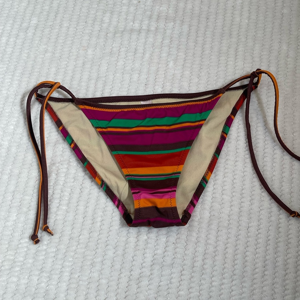 Victoria's Secret Multicolor Striped Bikini Bottom